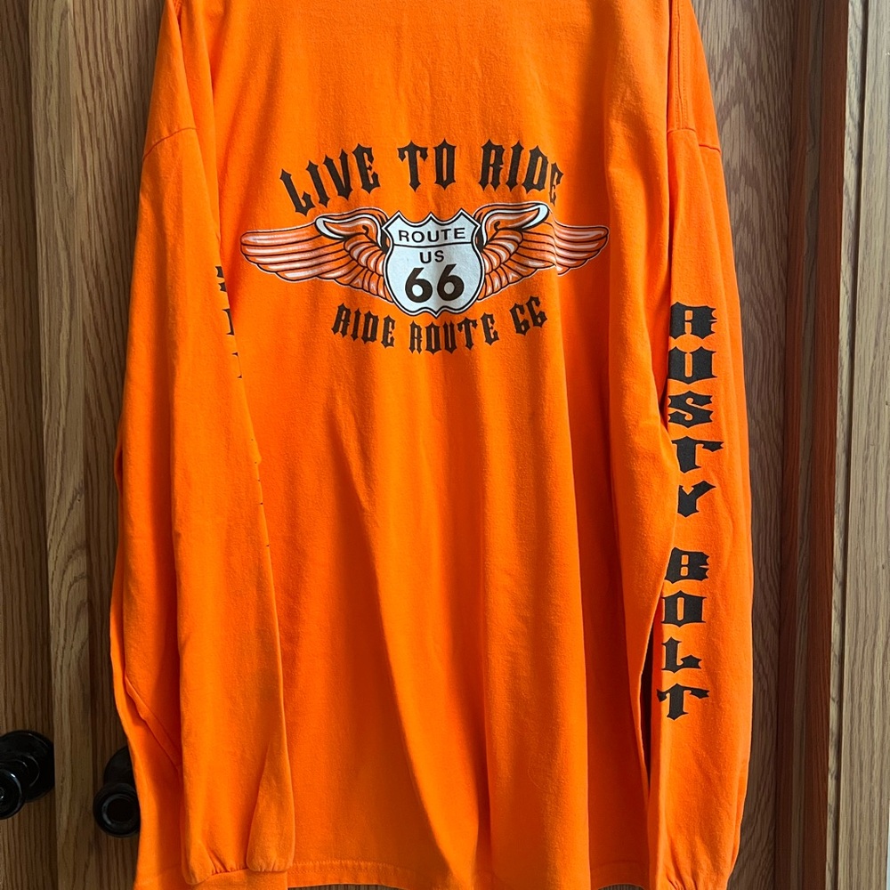 Route 66 Orange Long Sleeve Tee